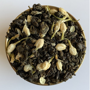 Зеленый чай серебряная улитка с жасмином 100 г. Photo 2